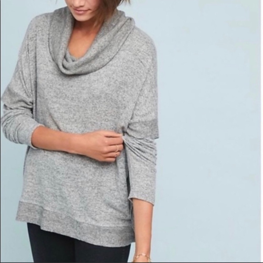 Anthropologie Postmark Lessen Cowl Neck Sweater Size Medium